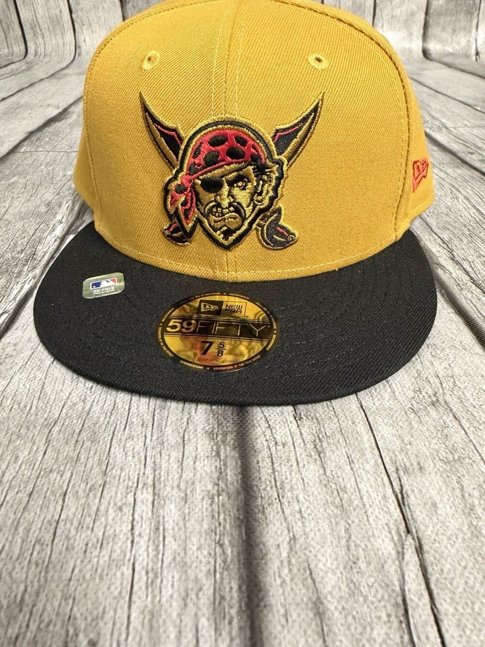 MENS NEW ERA PITTSBURGH PIRATES GOLD CITY CONNECT 59FIFTY FITTED HAT Sz 7 5/8